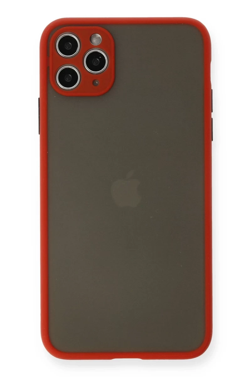 Apple iPhone 11 Pro Max Uyumlu Kılıf Montreal Silikon Kapak - Kırmızı