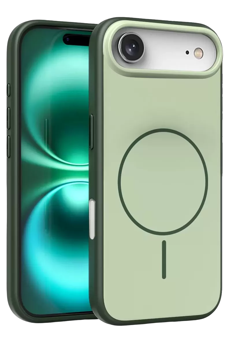 Joko Apple iPhone 17 Uyumlu Air Uyumlu Neva Magsafe Kapak - Koyu Yeşil