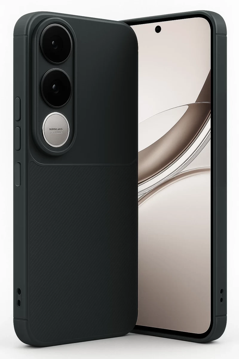 Vivo V50 Lite 4G Uyumlu Auto Focus Karbon Kapak - Siyah