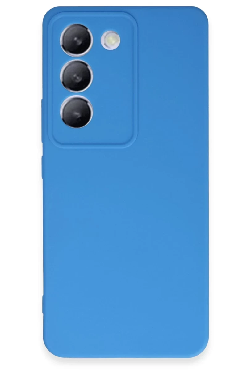 Vivo V30 Lite 4G Uyumlu Kılıf First Silikon - Mavi
