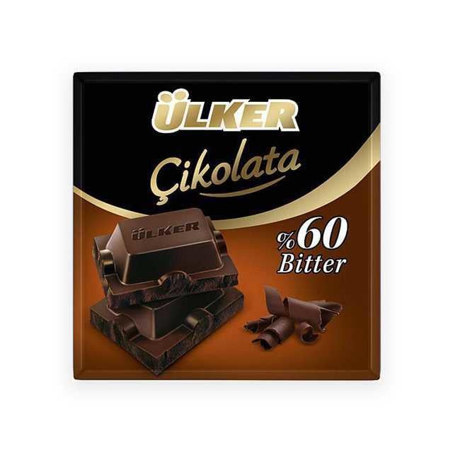 1429-7 Çikolata Bitter Kare 60gr 1 Adet