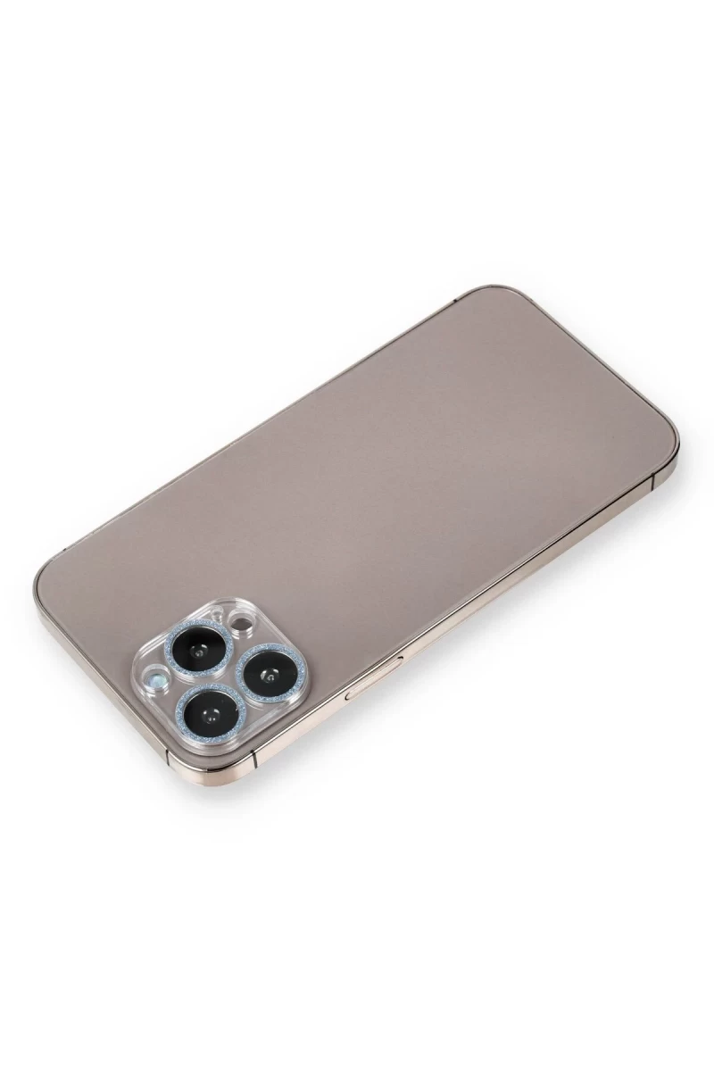 Apple iPhone 12 Pro Max Uyumlu Shine Kamera Lens Koruma Cam - Sierra Blue