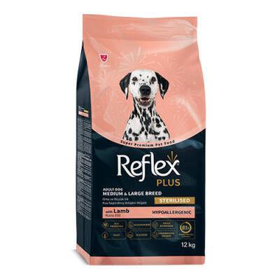 Light Sterilised Orta ve Büyük Irk Kuzulu Kısırlaştırılmış Köpek Maması 12 Kg