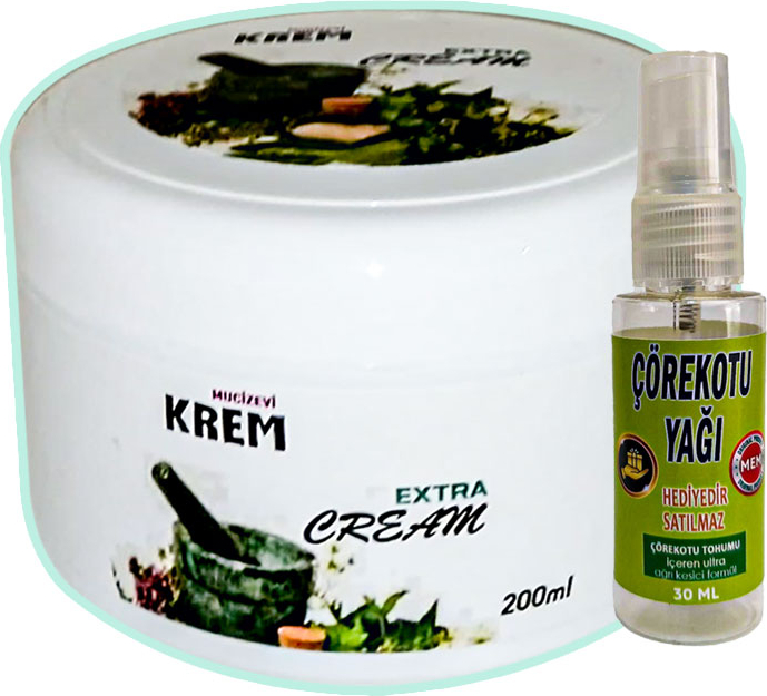 Mucizevi  Krem 125 ml + Çörek Otu Yağı Teskin Yağı 30 ml