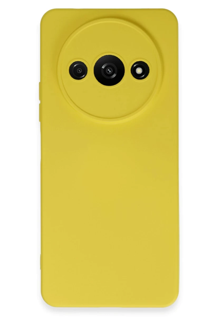 Xiaomi Redmi A3 4G Uyumlu Kılıf Nano içi Kadife Silikon - Sarı