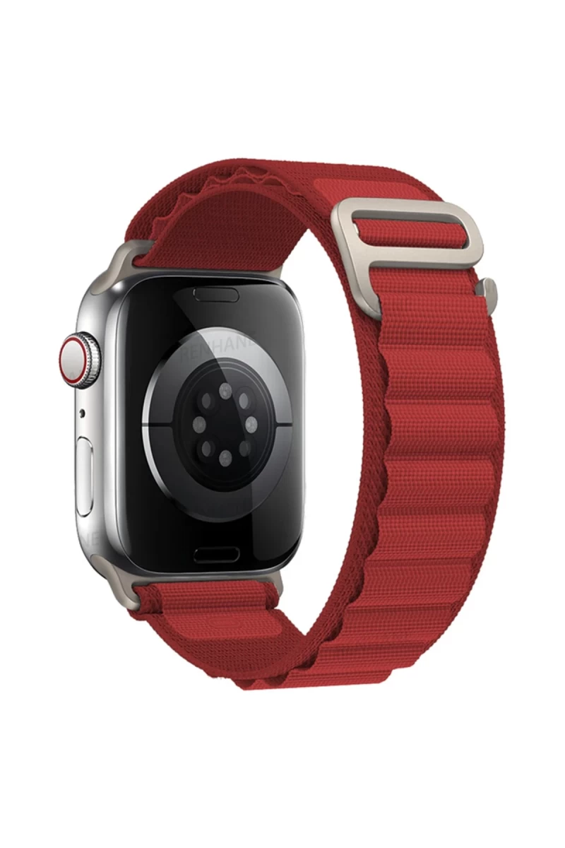 Apple Watch 42mm Uyumlu Mountain Kordon - Kırmızı