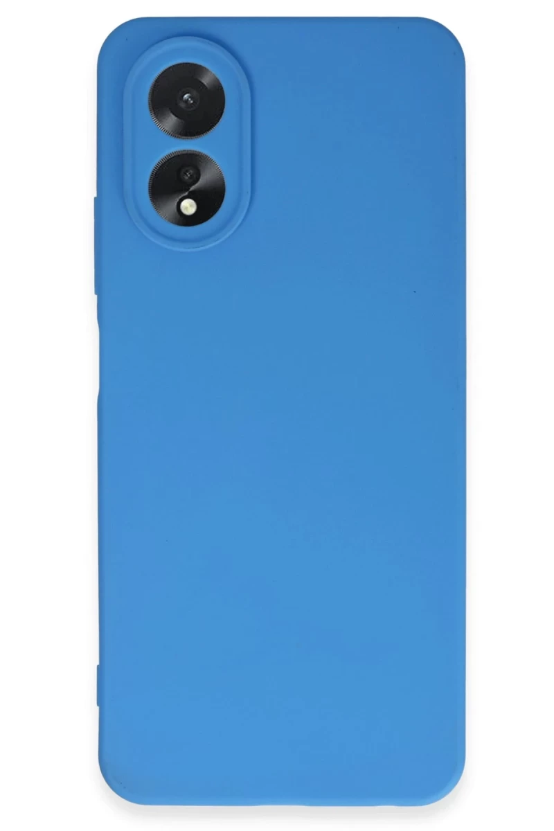 Oppo A38 Uyumlu Kılıf First Silikon - Mavi