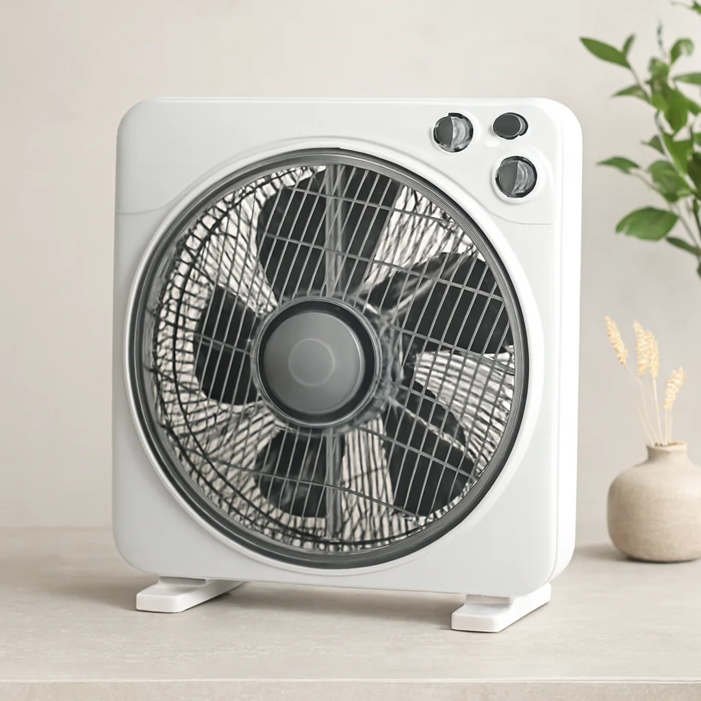 12 inç Kutu Vantilatör 40W 3 Kademe Zaman Ayarlı