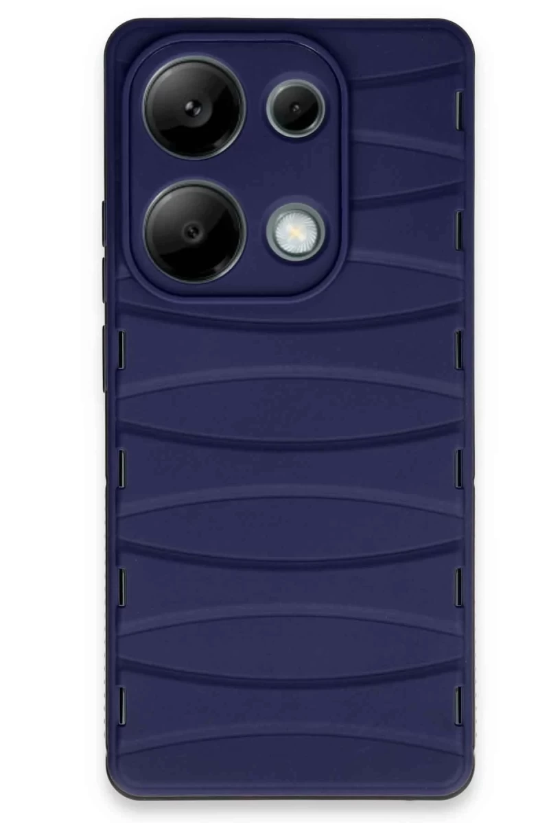 Xiaomi Redmi Note 13 Pro 4G Uyumlu Kılıf Bibercas Silikon Kapak - Lacivert