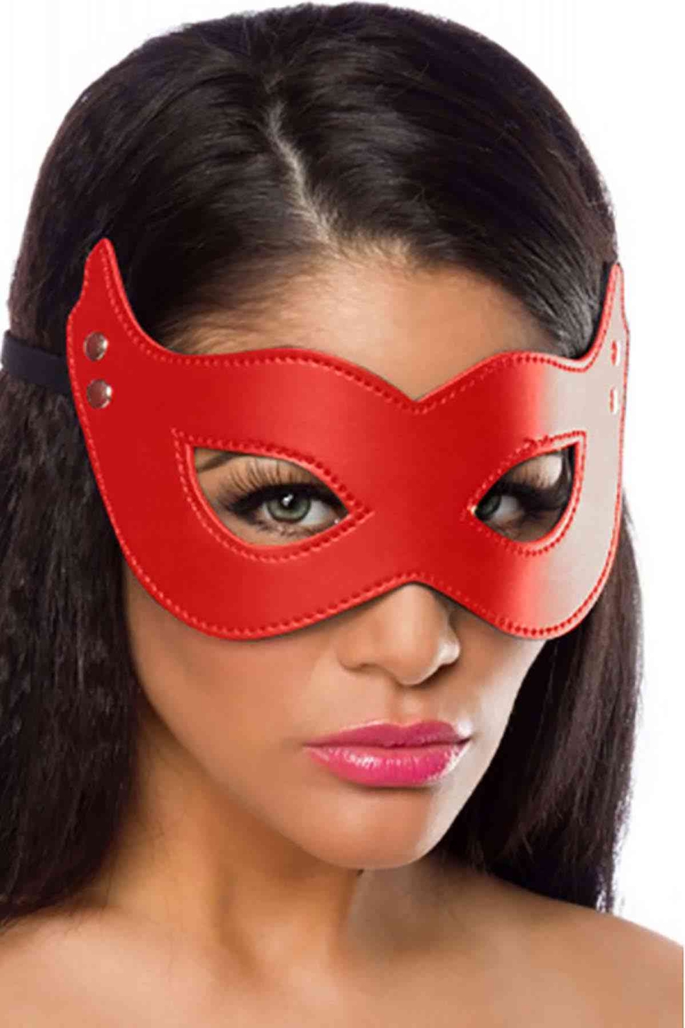 LAmore Kırmızı Deri Maske