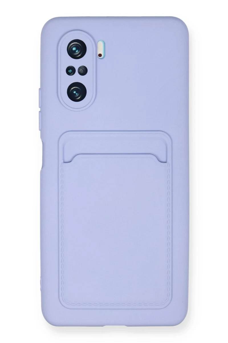 Xiaomi Poco F3 Uyumlu Kılıf Kelvin Kartvizitli Silikon - Lila
