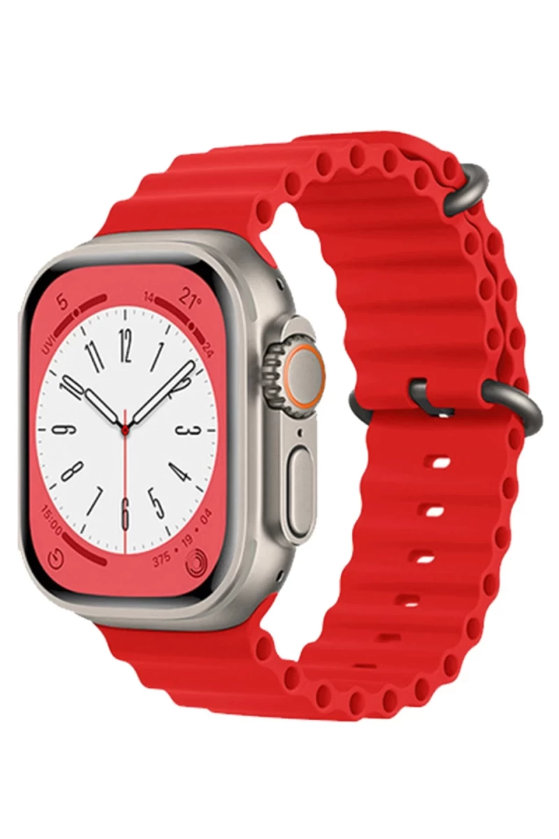 Apple Watch 38mm Uyumlu Ocean Kordon - Kırmızı