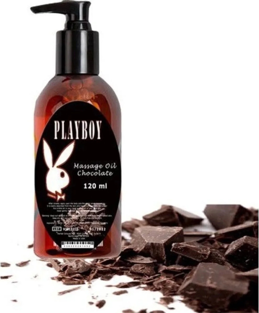 Playboy Chocolate Massage Oil 120 ml Çikolata Aromalı Vücut Masaj Yağ 3 Adet