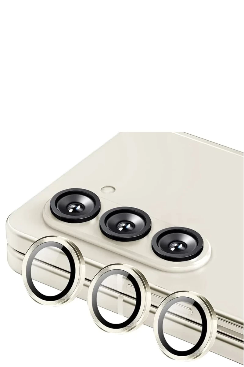 Samsung Galaxy Z Fold 5 Valdez Metal Kamera Lens - Krem