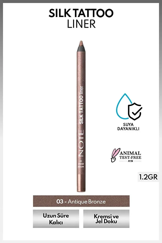 Silk Tattoo Liner Espresso Jel Göz Kalemi - 03 Antique Bronze - Bronz (Işıltılı)