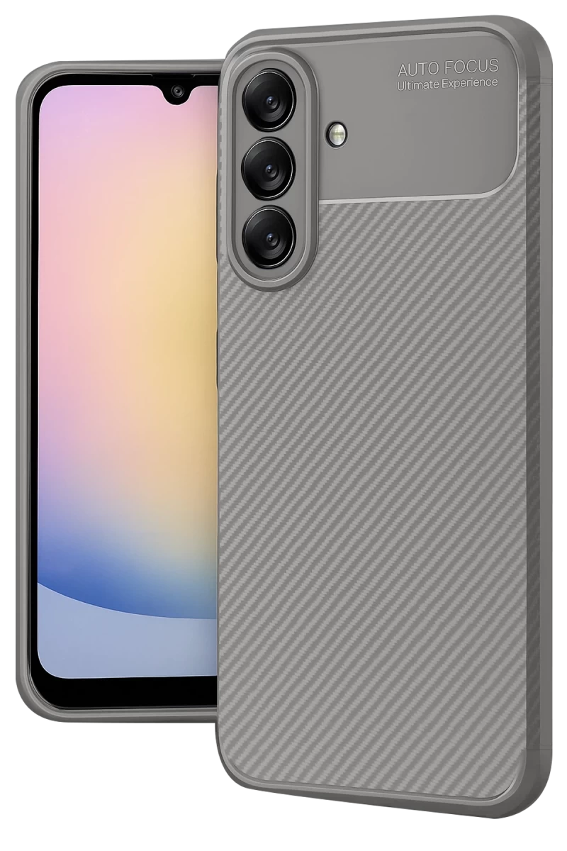 Samsung Galaxy A17 5G Uyumlu Auto Focus Karbon Kapak - Gri