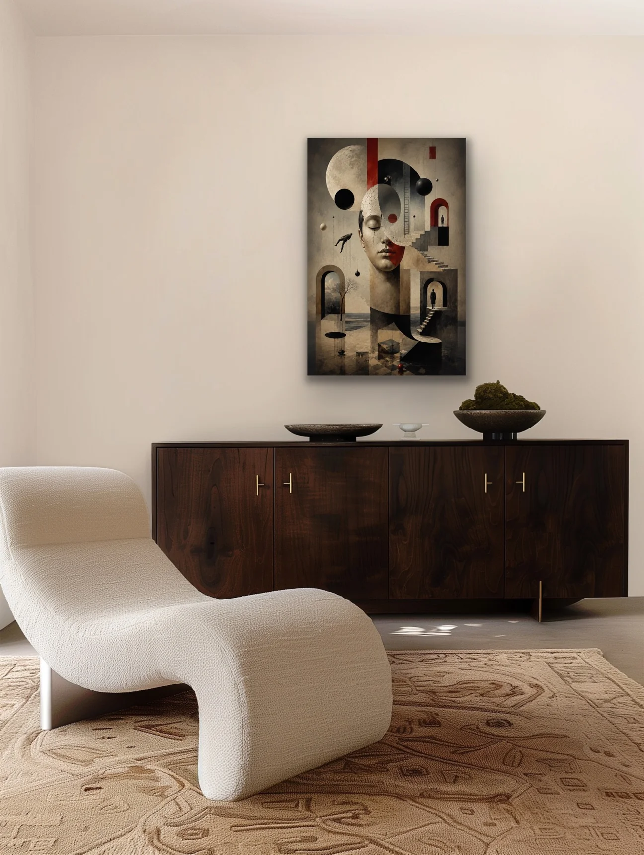 Karışık Rüyalar Soyut Kanvas Tablo 20X30 CM