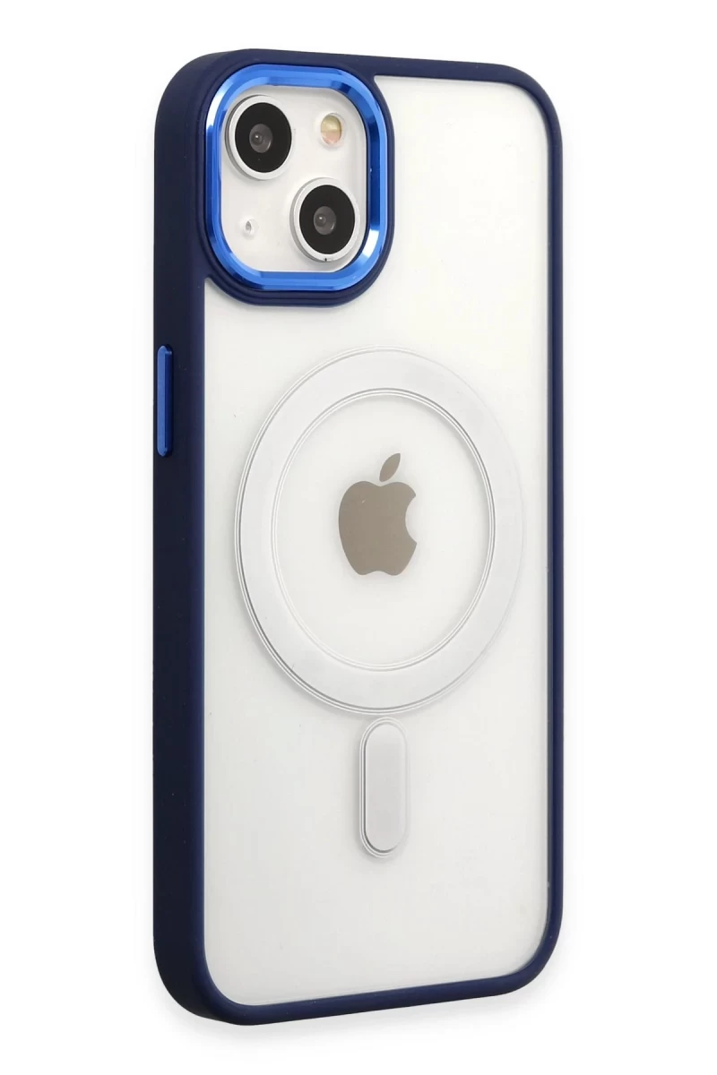 Apple iPhone 15 Pro Uyumlu Kılıf Room Magneticsafe Silikon - Lacivert
