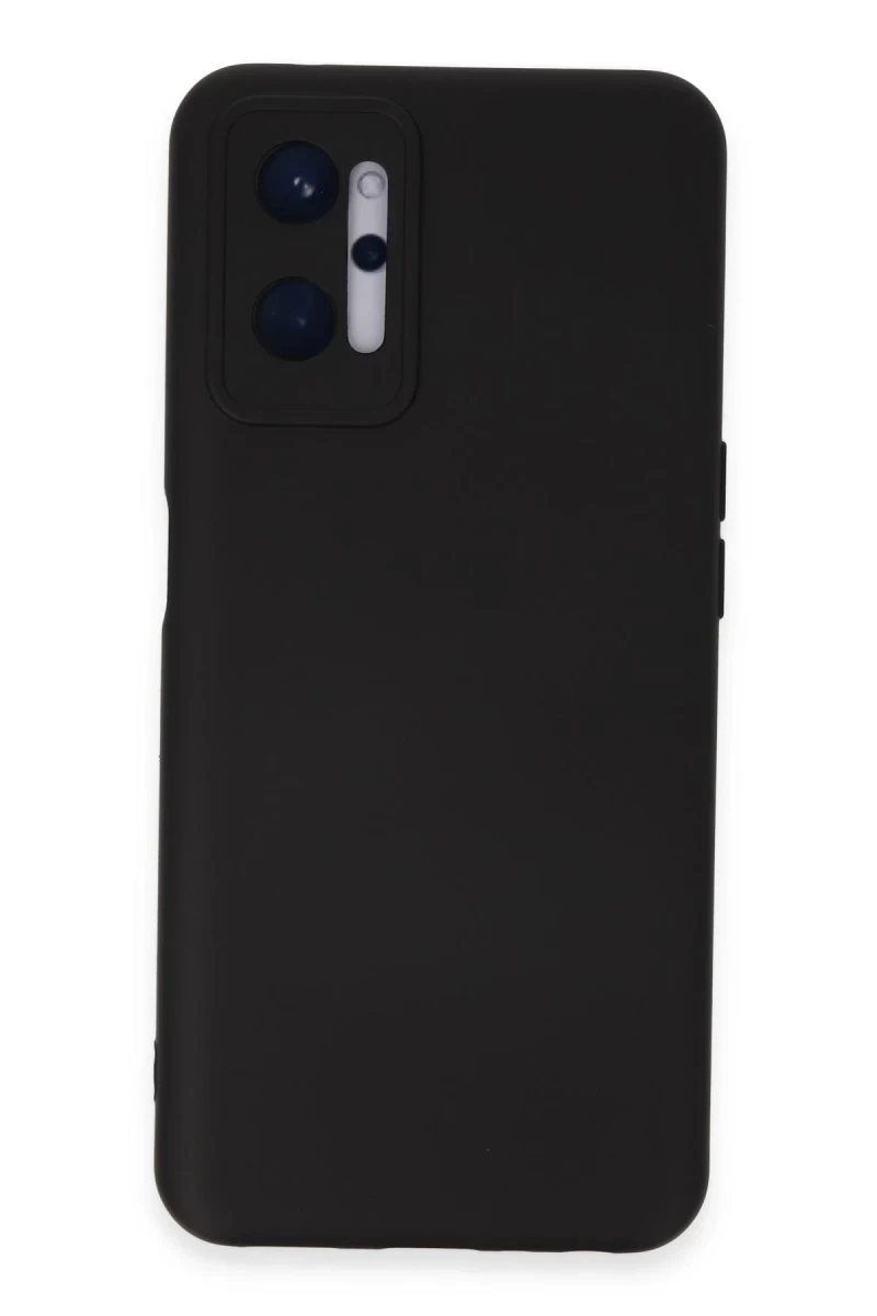 Realme 9i 4G Uyumlu Kılıf Nano içi Kadife Silikon - Siyah