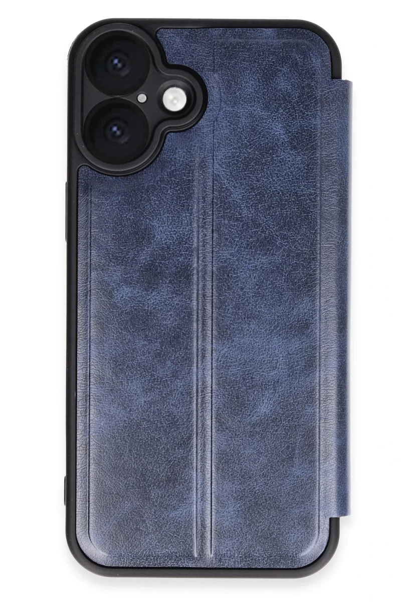 Apple iPhone 16 Plus Uyumlu Kılıf Flip Cover - Lacivert