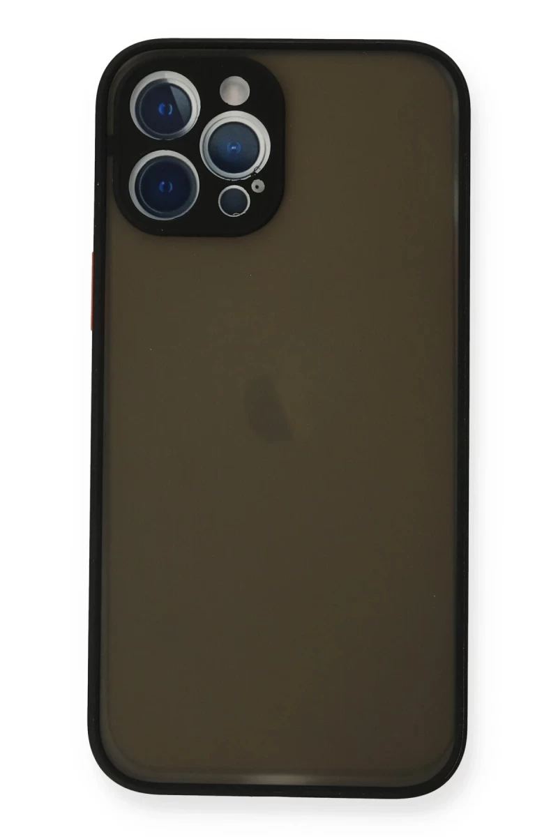 Apple iPhone 12 Pro Max Uyumlu Kılıf Montreal Silikon Kapak - Siyah
