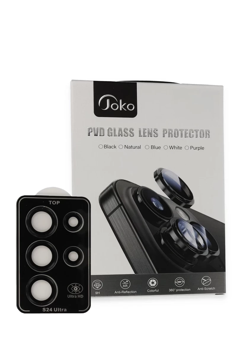 Joko Samsung Galaxy S23 Ultra Uyumlu PVD Metal Kamera Lens - Siyah