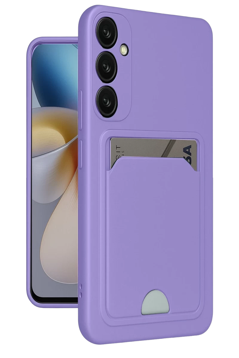 Samsung Galaxy A26 Uyumlu Kılıf Kelvin Kartvizitli Silikon - Lila