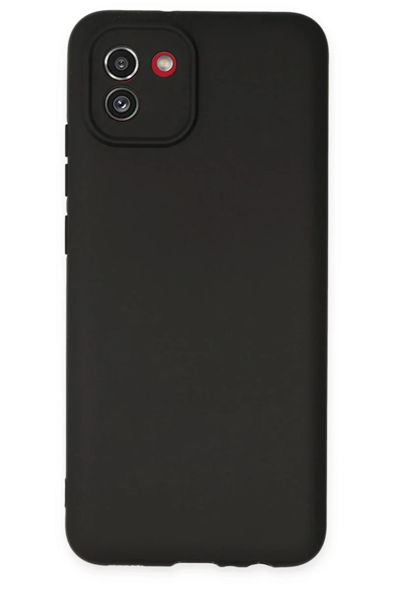 Samsung Galaxy A03 Uyumlu Kılıf First Silikon - Siyah