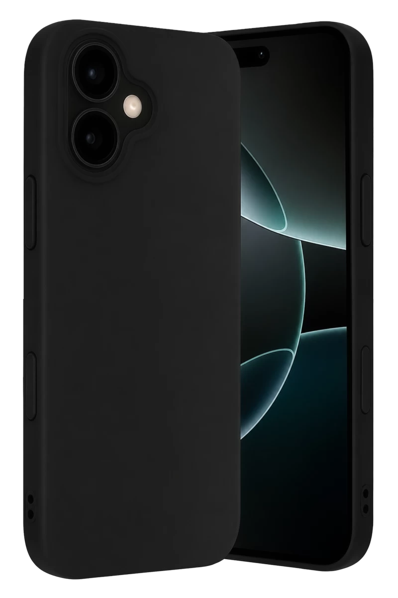 Apple iPhone 17 Uyumlu Nano içi Kadife Silikon - Siyah