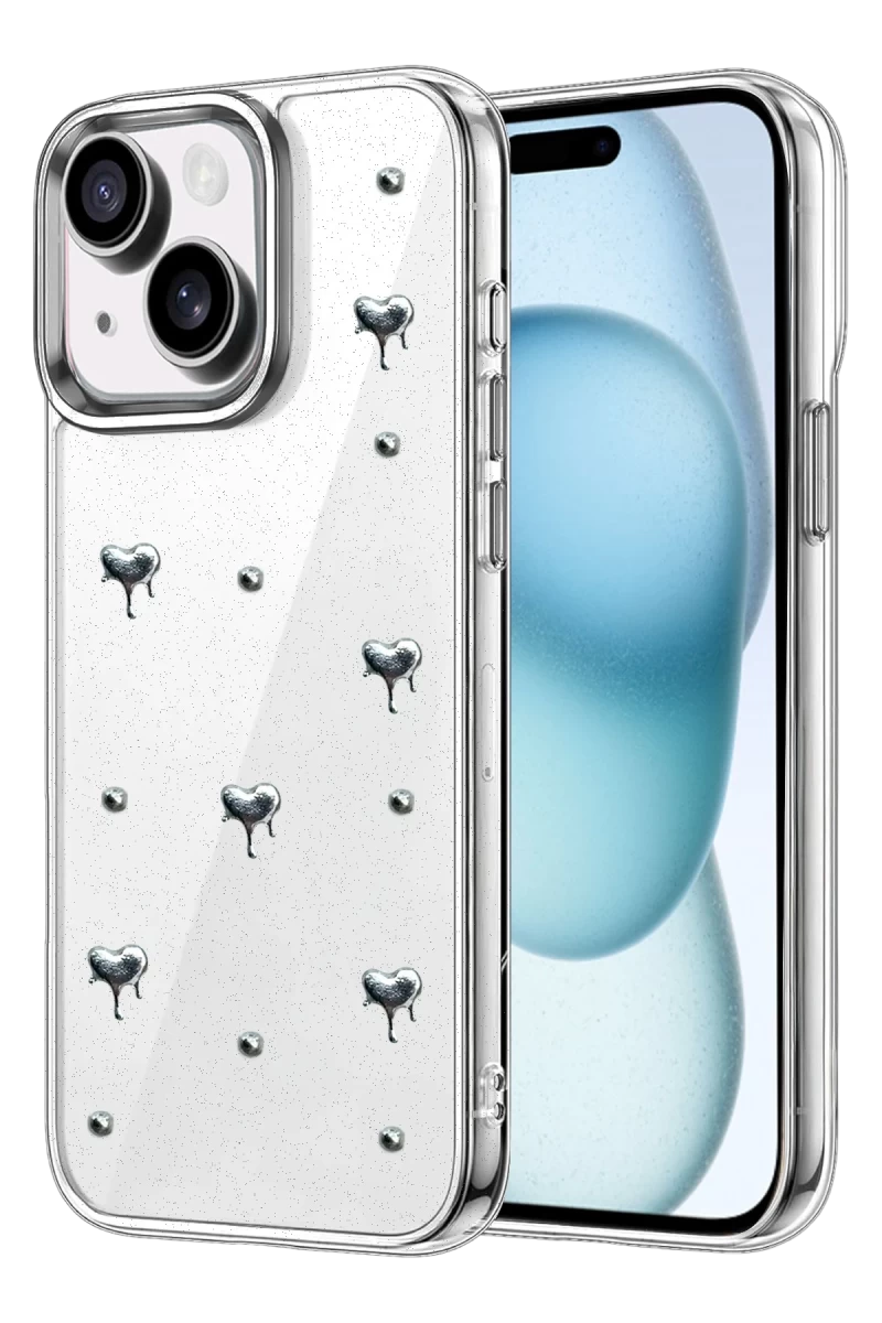 Apple iPhone 15 Uyumlu Fiyonk Desenli Kapak - Desen 1
