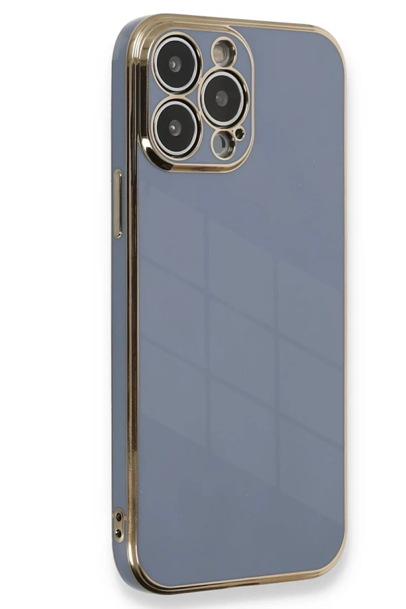 Apple iPhone 15 Pro Uyumlu Kılıf Volet Silikon - Mavi