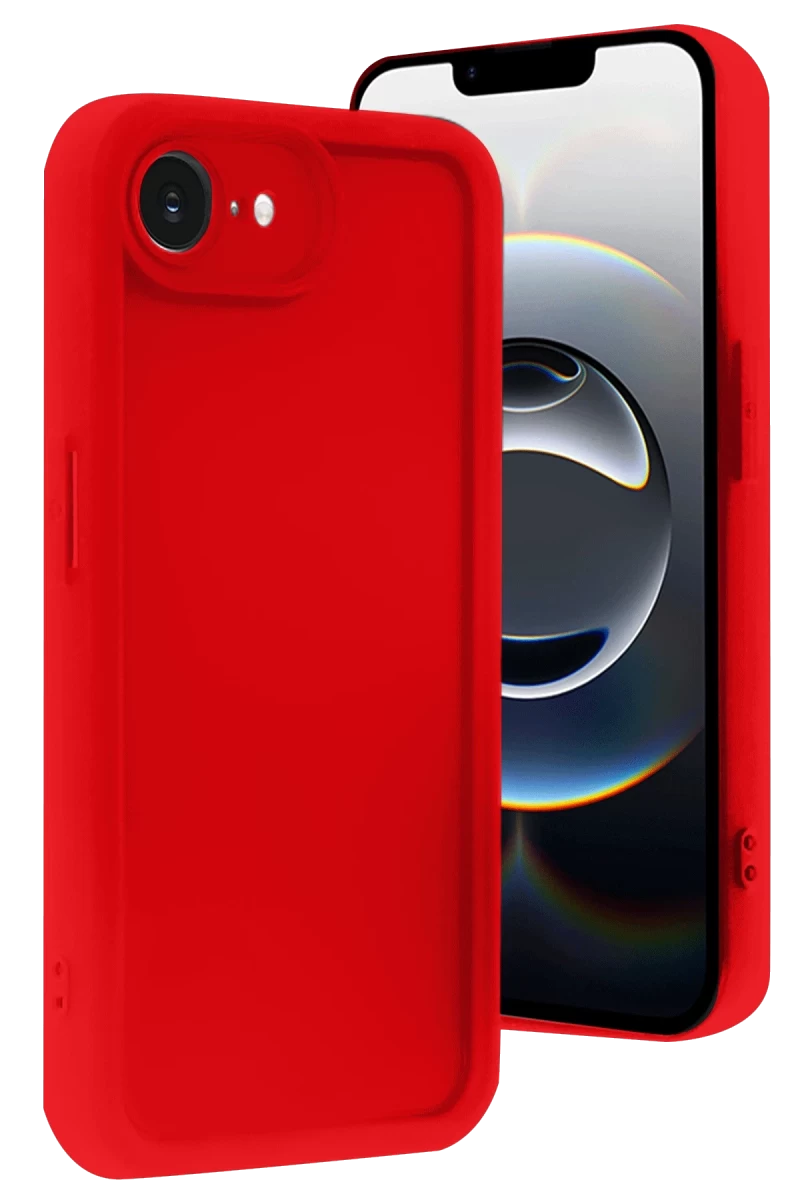 Apple iPhone 16E Uyumlu Kılıf Viera Silikon - Kırmızı