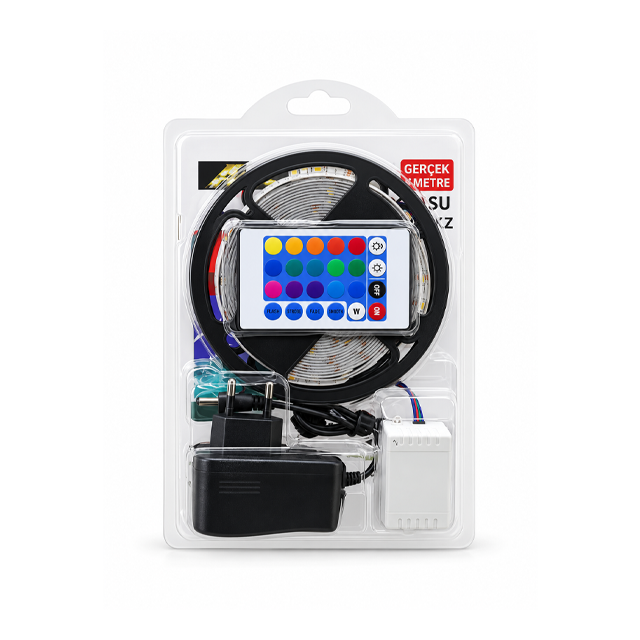 Atc Şerit Led 5mt Rgb Kumandalı Tek Çipli 1 Adet