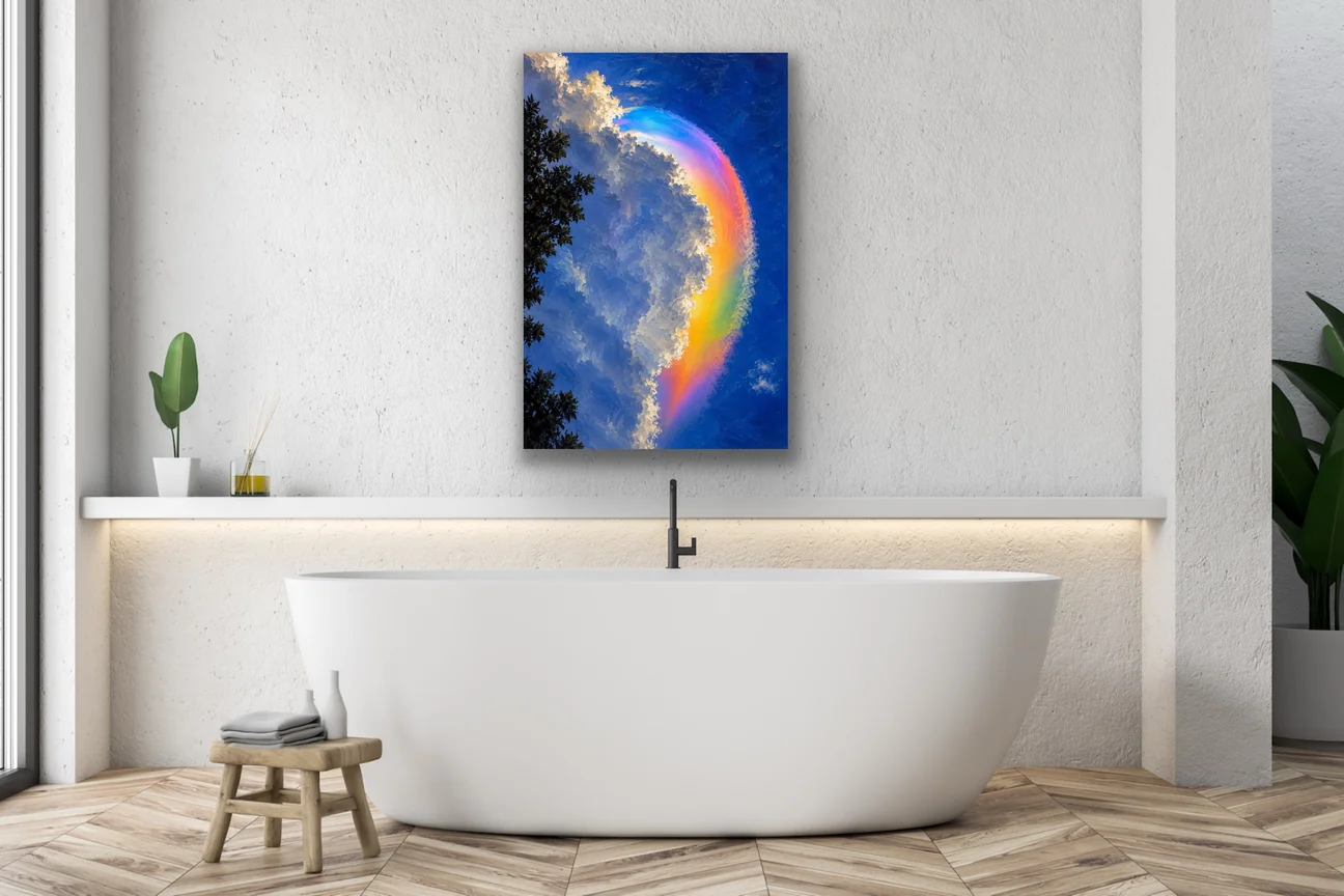 Gökkuşağı Bulutu Kanvas Tablo 20X30 CM