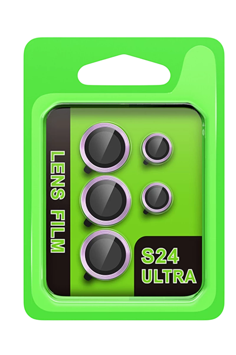 Samsung Galaxy S24 Ultra Uyumlu Raze Metal Kamera Lens - Mor