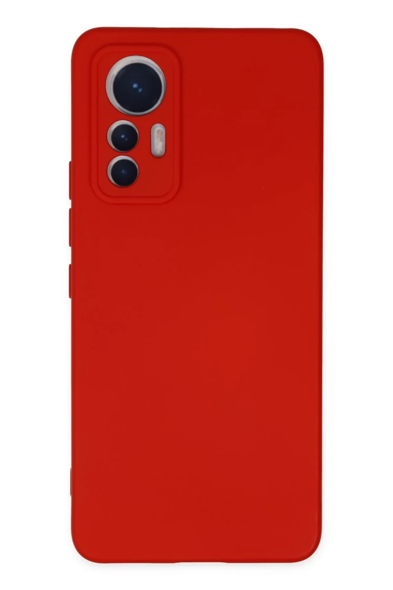 Xiaomi Mi 12 Lite Uyumlu Kılıf Nano içi Kadife Silikon - Kırmızı