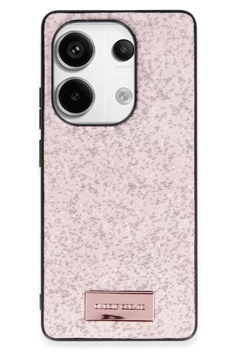 Onegif Xiaomi Redmi Note 13 Pro 4G Uyumlu Bright Simli Kapak - Pembe