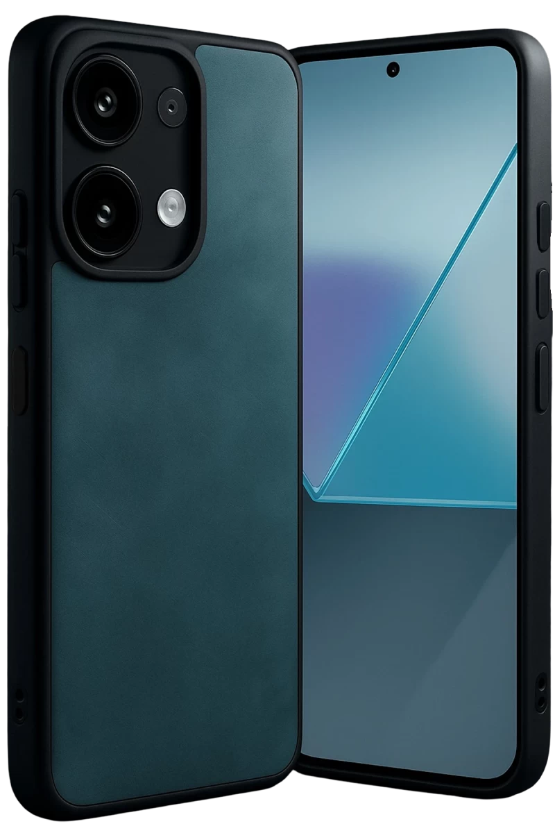 Xiaomi Redmi Note 13 4G Uyumlu Kılıf Aras Deri Kapak - Koyu Yeşil