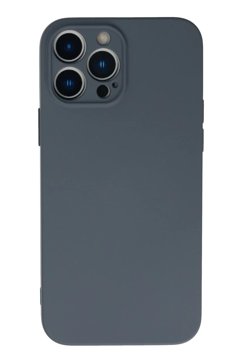 Apple iPhone 13 Pro Uyumlu Kılıf Nano içi Kadife Silikon - Gri