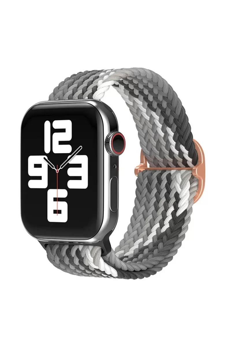 Apple Watch 38mm Uyumlu Star Kordon - Gri-Siyah