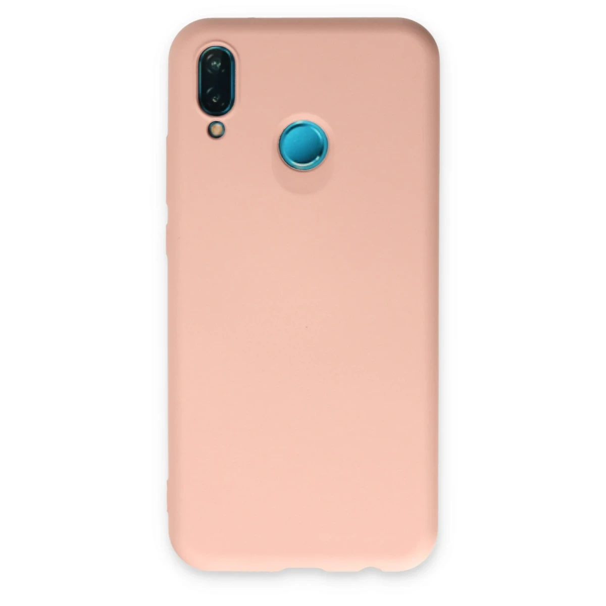 Huawei P20 Lite Kılıf Nano içi Kadife Silikon - Pudra