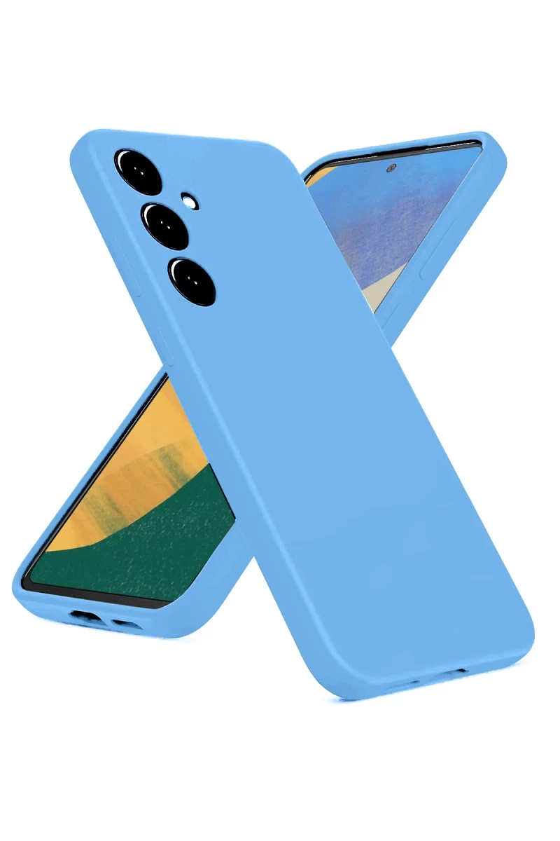 Samsung Galaxy A36 Uyumlu Kılıf Nano içi Kadife Silikon - Mavi