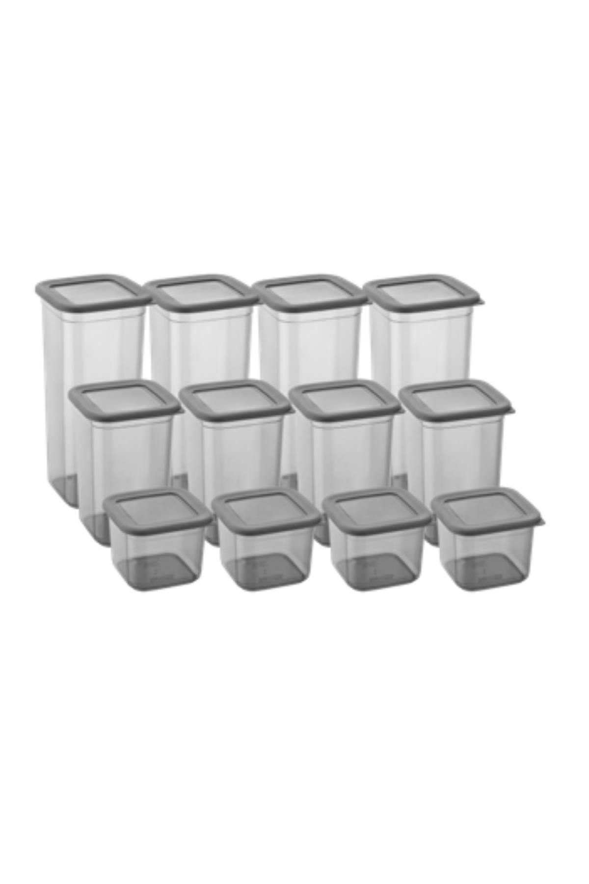 12'li 3 Boy Kavanoz Seti &amp; Saklama Kabı &amp; Erzak Kabı 6x650/1300/1900 Ml (40 Lı Etiket Hediyeli)