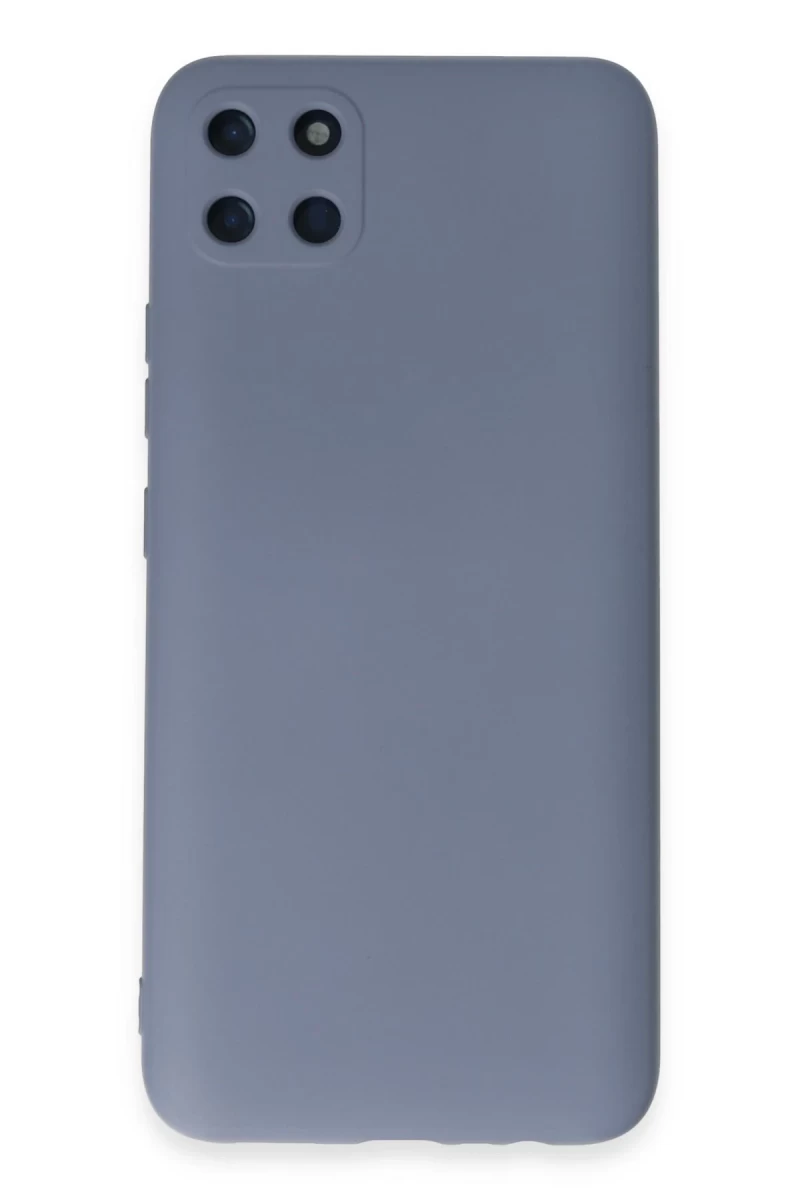 Realme C11 Uyumlu Kılıf Nano içi Kadife Silikon - Gri
