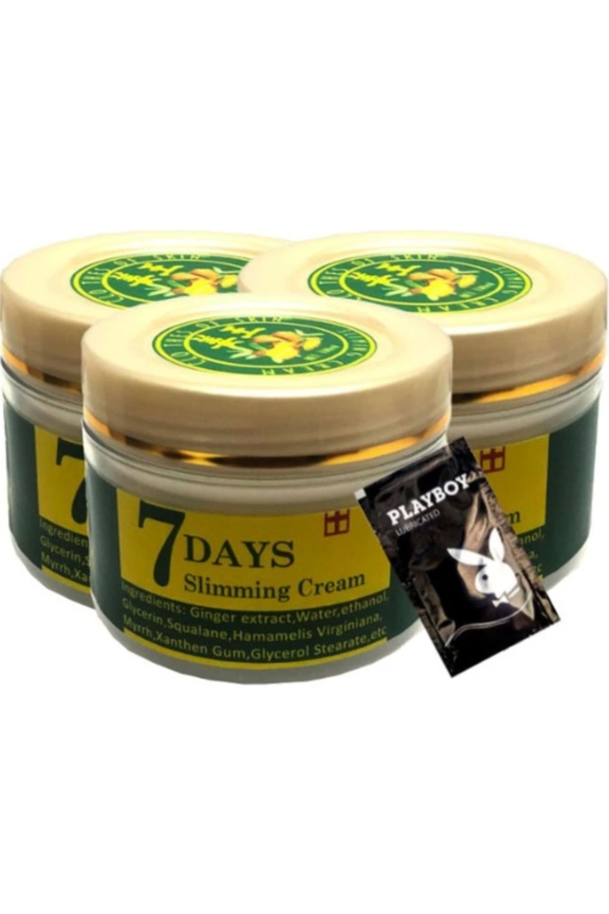 7 Days Ginger 3lü Adet Miracle Slimming Cream Kremi 100 ml + 1 Adet Jel Hediyeli