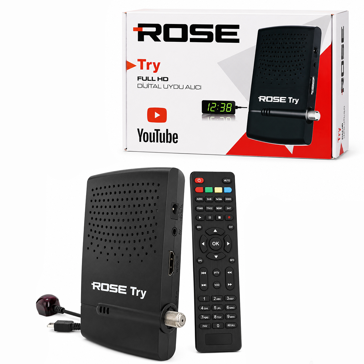 Full HD 1080p Uydu Alıcısı (HDMI, AV, WiFi, YouTube)