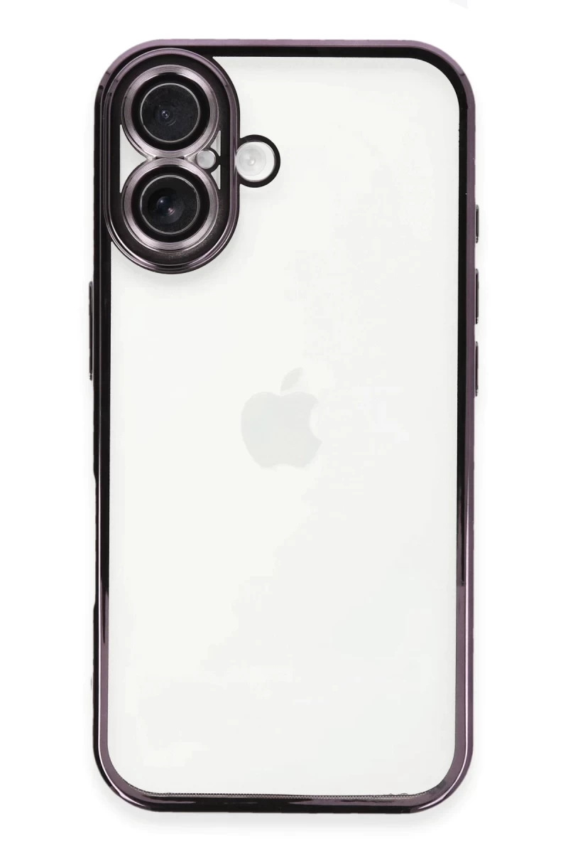 Apple iPhone 16 Plus Uyumlu Kılıf Lensli Silikon - Mor