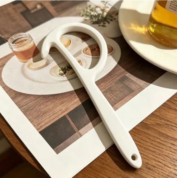 3D Baskı Kulplu Konserve Açacağı Pratik Kola Çekilen Kapak Açma Aparatı Mutfak Açacağı - Beyaz