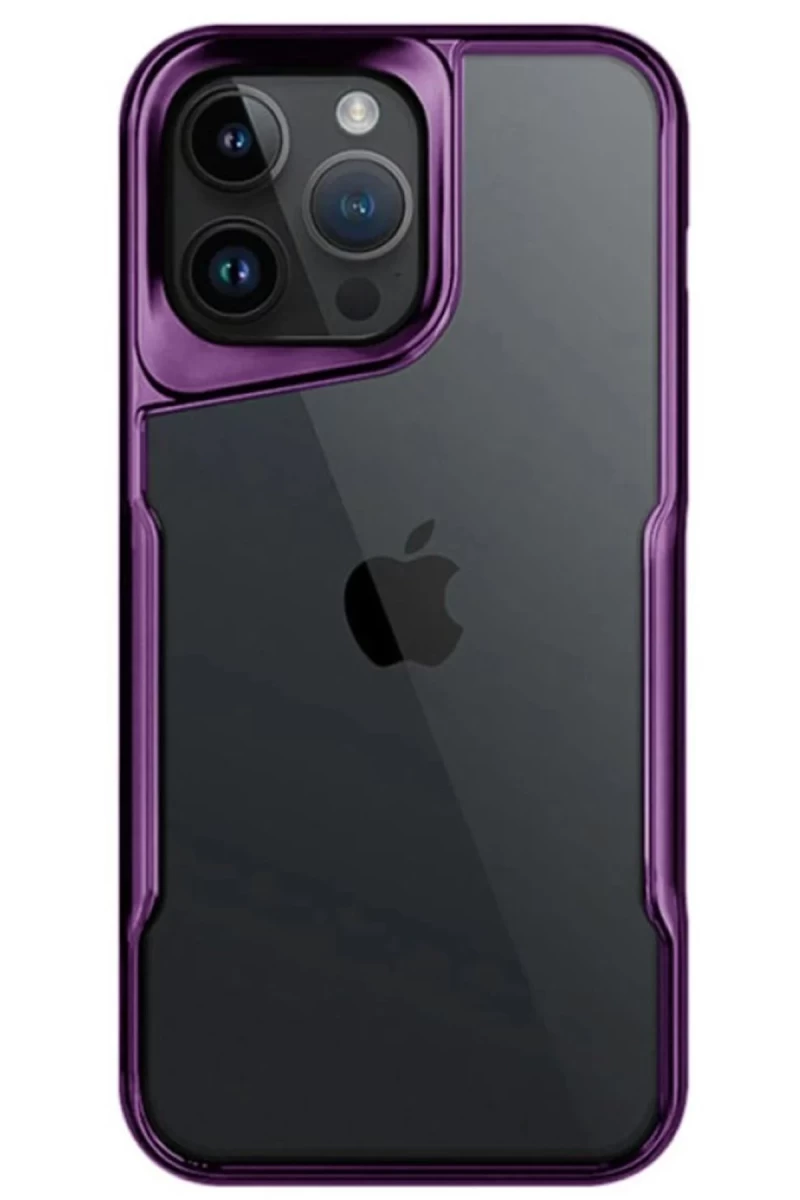 Apple iPhone 14 Pro Max Uyumlu Kılıf Boyi Silikon Kapak - Derin Mor