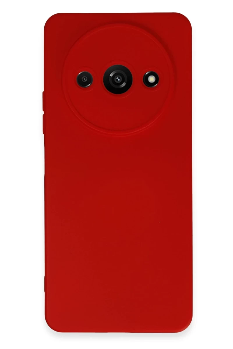 Xiaomi Redmi A3 4G Uyumlu Kılıf Nano içi Kadife Silikon - Kırmızı